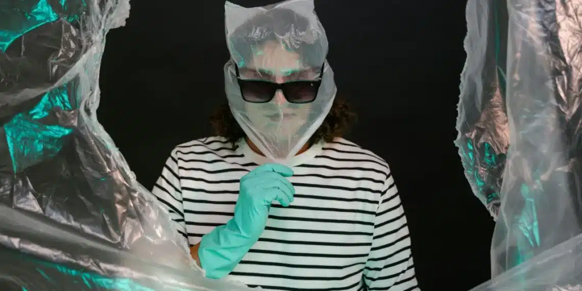 McGregor X og Y Teori mennesker er ikke dovne - mand med pose overhovedet iført solbriller