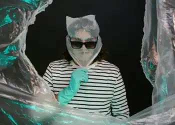 McGregor X og Y Teori mennesker er ikke dovne - mand med pose overhovedet iført solbriller