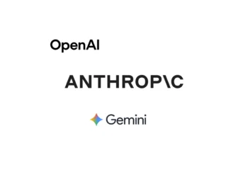 AI logoer Anthropic Gemini og OpenAI