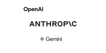 AI logoer Anthropic Gemini og OpenAI