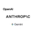 AI logoer Anthropic Gemini og OpenAI