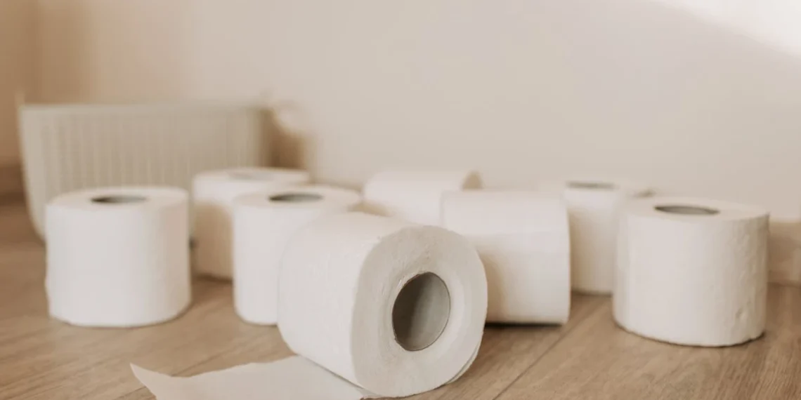 Basale behov - toiletruller på gulv som udtryk for de basale behov