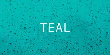 TEAL - fremtidens ledelsesparadigme - her i farven teal med vanddråber på overfladen