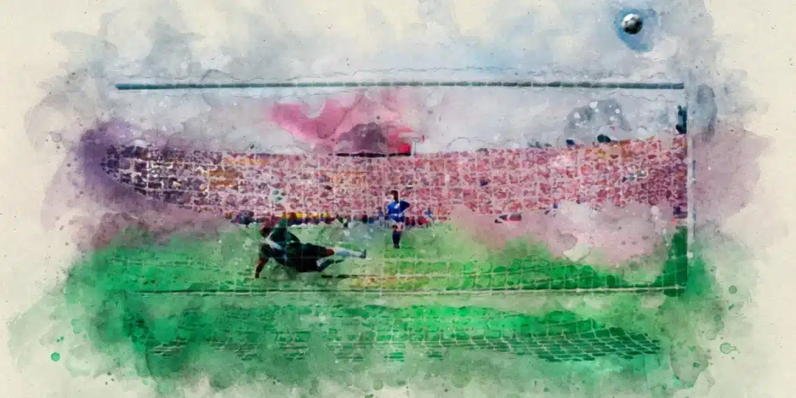 domæneteori her et fodboldmål malet i pastelfarver