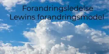 Lewins forandringsmodel i skyer står skrevet forandringsledelse