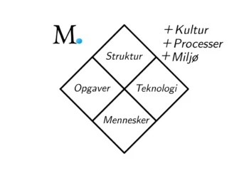 Leavitt-ry-modellen i forenklet visning + kultur + processer + miljø