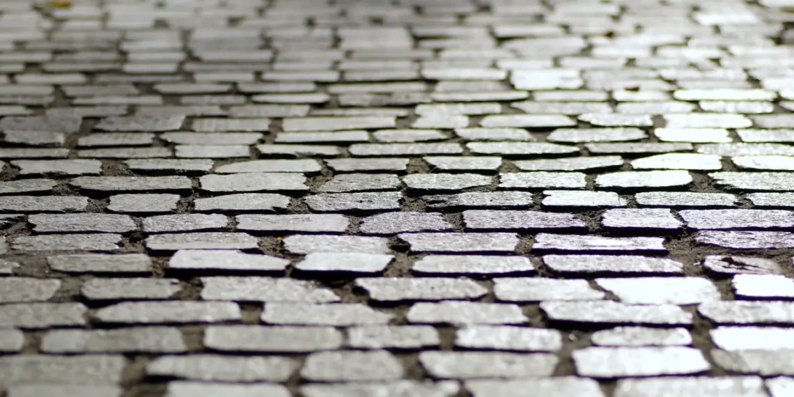 Nikolaj Mackowski her ses en brostensbelagt vej som tema til artiklen