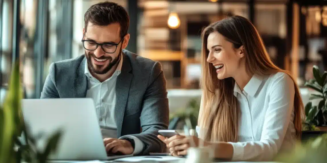 diskursanalyse - mand og kvinde analyserer diskurser sammen