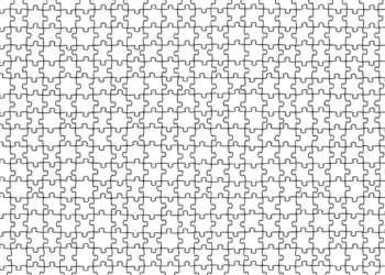 minerva-modellen illustreret som sort-hvid puslespil