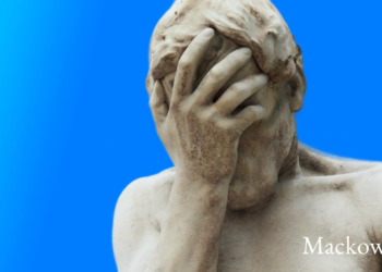 statue af når en mand er i tvivl infografik billede
