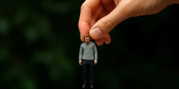 cancel culture mand hænger mellem 2 fingre i det fri