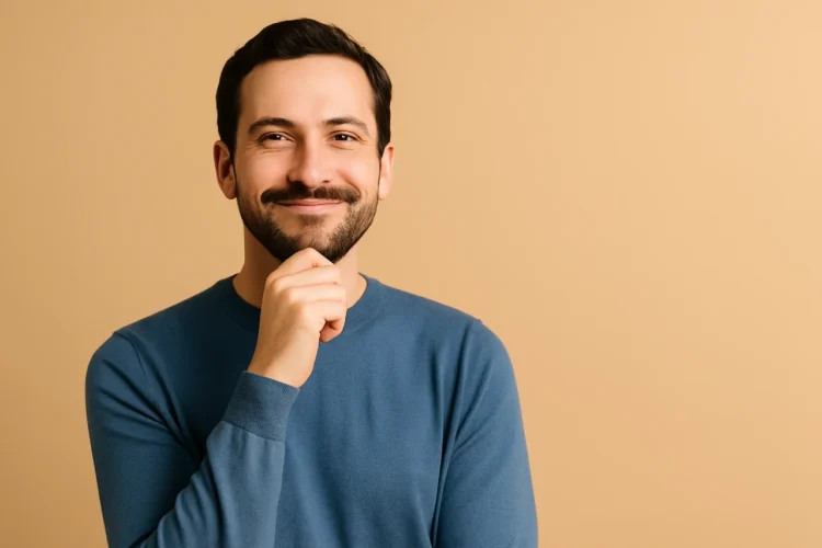 maslows behovspyramide teori - her har en mand opnået selvrealisering