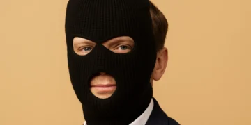 mere overvågning - Peter Hummelgaard iført røverhue