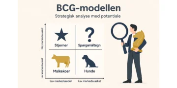 bcg modellen fire kvadranter mand med hest i håden fra skak