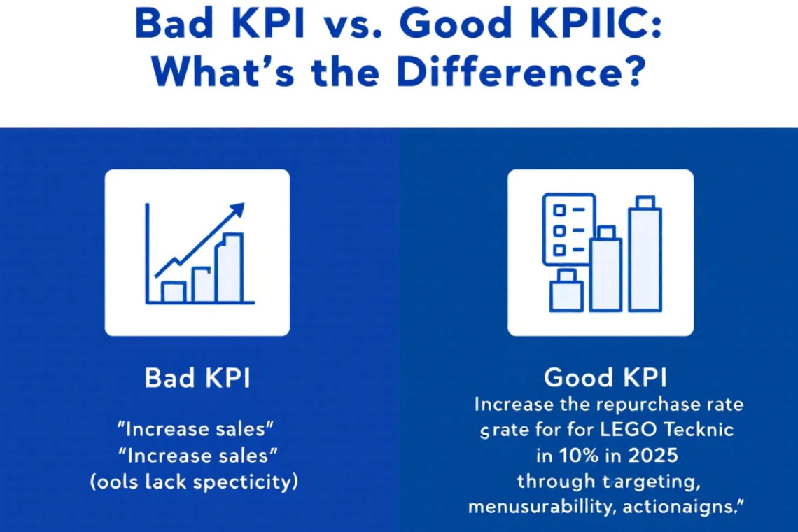 KPI'er dårlig og god anvendelse illustration