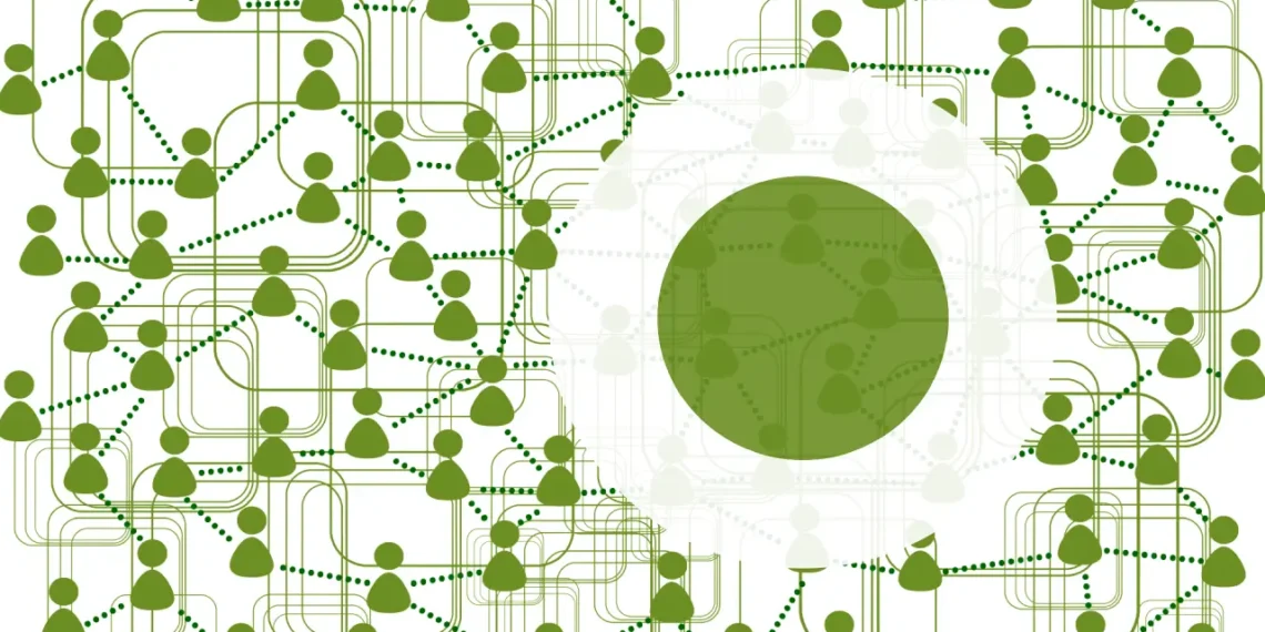 SMUK modellen illustreret her ved en cirkel og mange mennesker