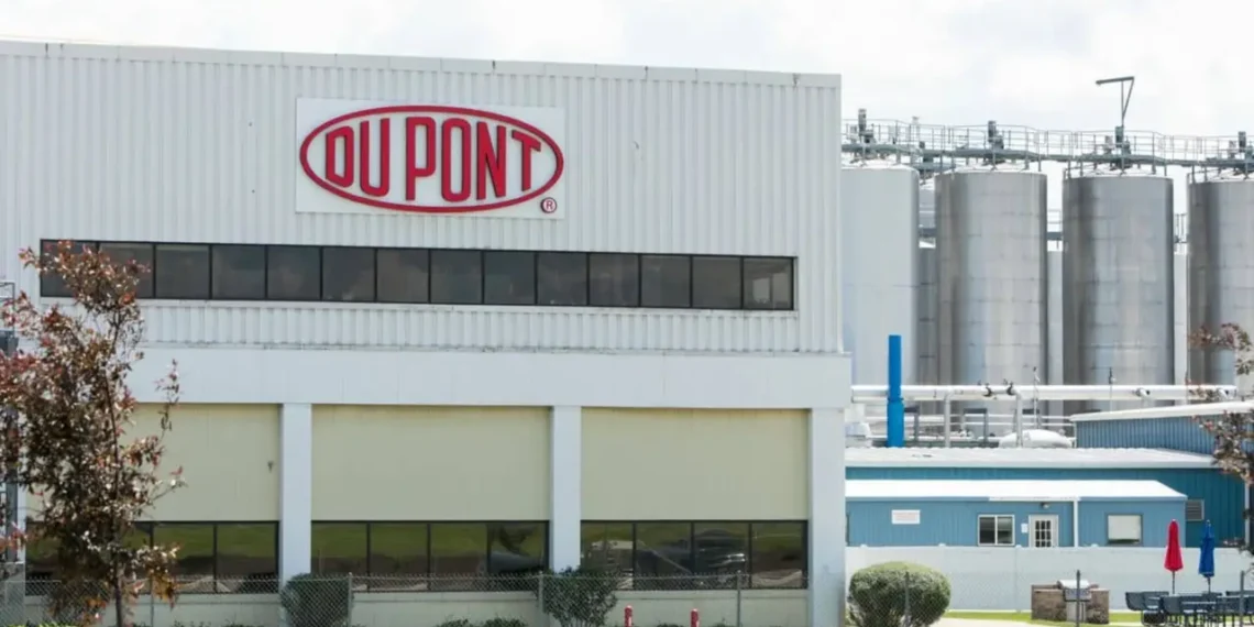 Dupont-Pyramiden eller DuPont-Modellen - her facadeskiltet DuPont.
