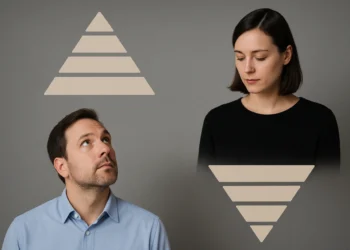 rollefordeling i team - chef kigger på medarbejder kigger ned