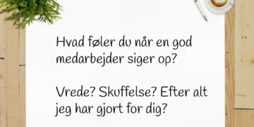 God medarbejder siger op - føler du vrede? Skuffelse? skrevet på hvidt papir.