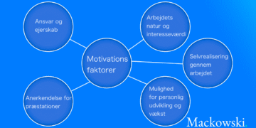 Motivationsfaktorer infografik på dansk læs nedenfor