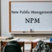 New Public Mangement eller NPM skrevet på whiteboard