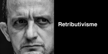 mand med hårdt udtryk som metafor retributivisme.
