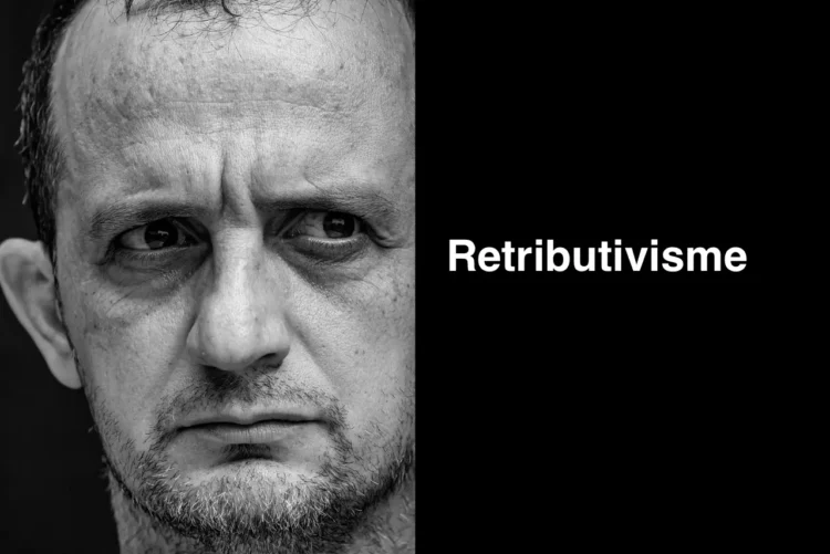 mand med hårdt udtryk som metafor retributivisme.