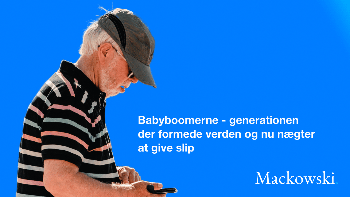 Babyboomerne formede verden - boomer med sin nokiatelefon