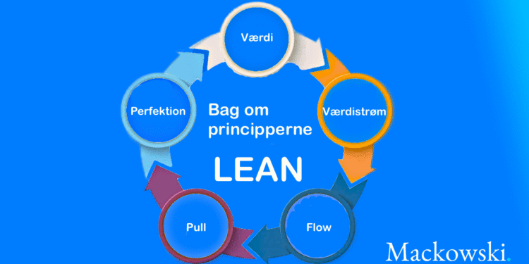 Bag om principperne for LEAN infografik af LNM (C) 2026 V1.2