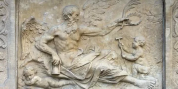 Kairos - her afbilledet som indhugning i sten