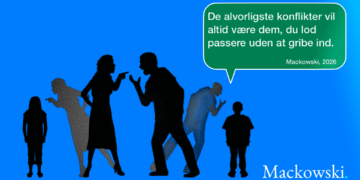 Konflikthåndtering meme og silhuetter af mennesker infografik