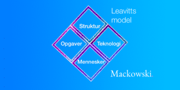 Leavitts model infografik med firekanter stillet på spidserne 1140x641px