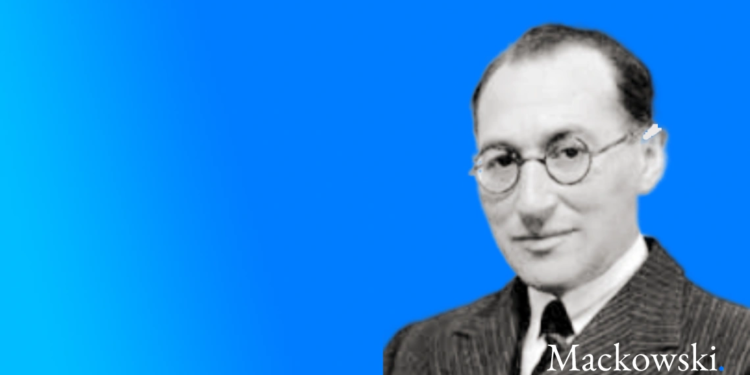 Lewins ledelsesformer Kurt Lewin selv på blå gradient baggrund V1.2