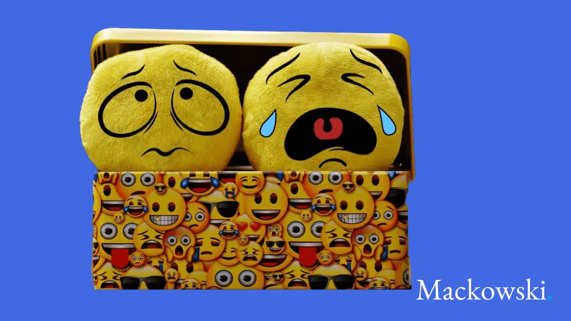 Modstand mod forandring - en ked af det smiley og en bekymret smiley