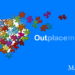 Outplacement forklaret med hjerter puslespil og fading outplacement