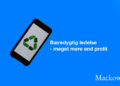 Recycle logo på iPhone synonym for bæredygtig ledelse infografik