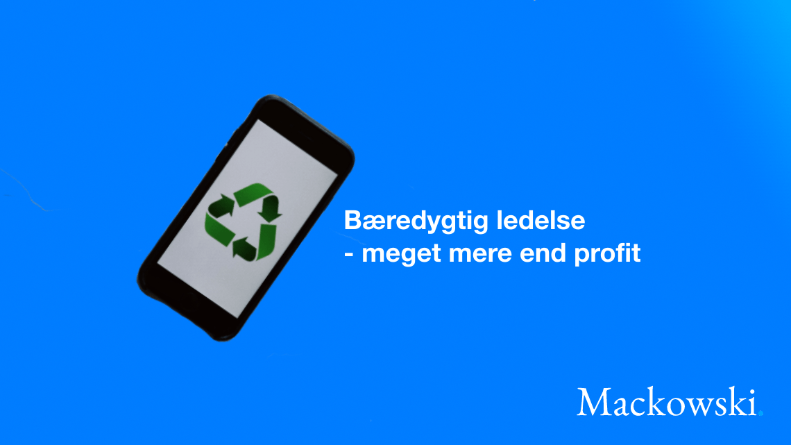 Recycle logo på iPhone synonym for bæredygtig ledelse infografik