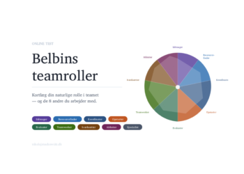 Belbins teamroller test komplet infografik med mange farver