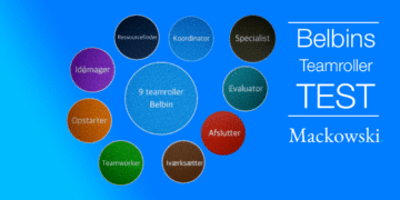 Belbins teamroller test nyt layout futuristisk design infografik