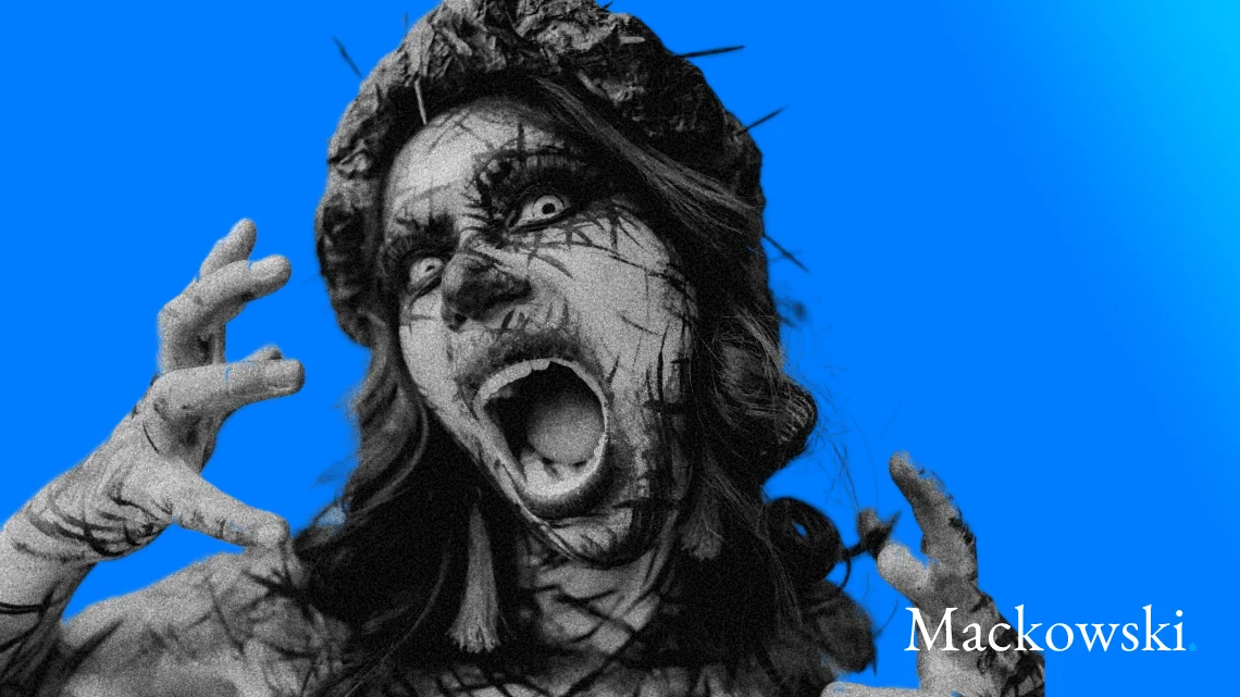 Dark empaths i ledelse uhyggelig sminket kvinde