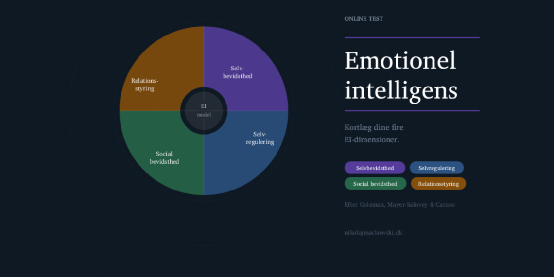 Emotionel intelligens test infografik på dansk af Leder Nikolaj Mackowski.