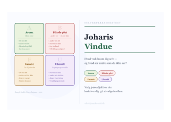Joharis-vindue infografik til online test.