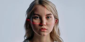 Kvinde med lasersigte kryds i hovedet som passiv aggressiv.