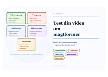 Magtformer test French og Ravens 5 magtbaser online test infografik på dansk.