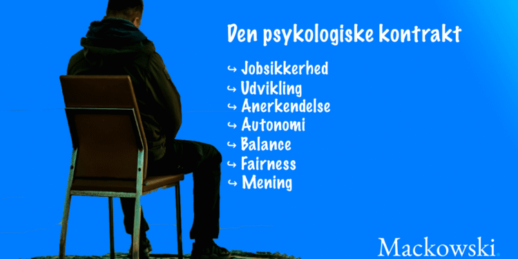 Mand sidder og tænker som i den psykologiske kontrakt