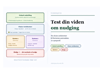 Nudging test online infografik på dansk.