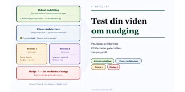 Nudging test online infografik på dansk.