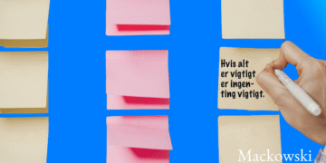 Prioritere post-its hvis alt er vigtigt er ingenting vigtigt infografik V2.1