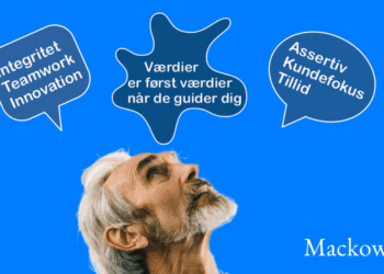 Værdibaseret ledelse mand kigger op på værdier V1.2