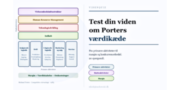 Værdikæde online test infografik på dansk.